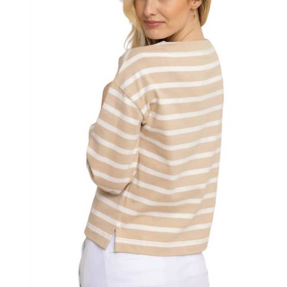 NEW SOUTHERN TIDE zayla striped top in irish cream - Picture 3 of 4